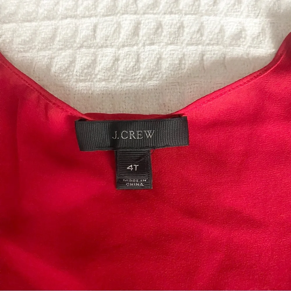 J. Crew red cap sleeve Blouse size 4T